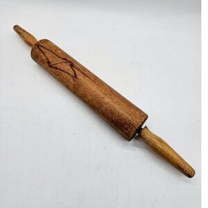 Vintage Wooden Rolling Pin Primitive Country Farmhouse Chic Decoration